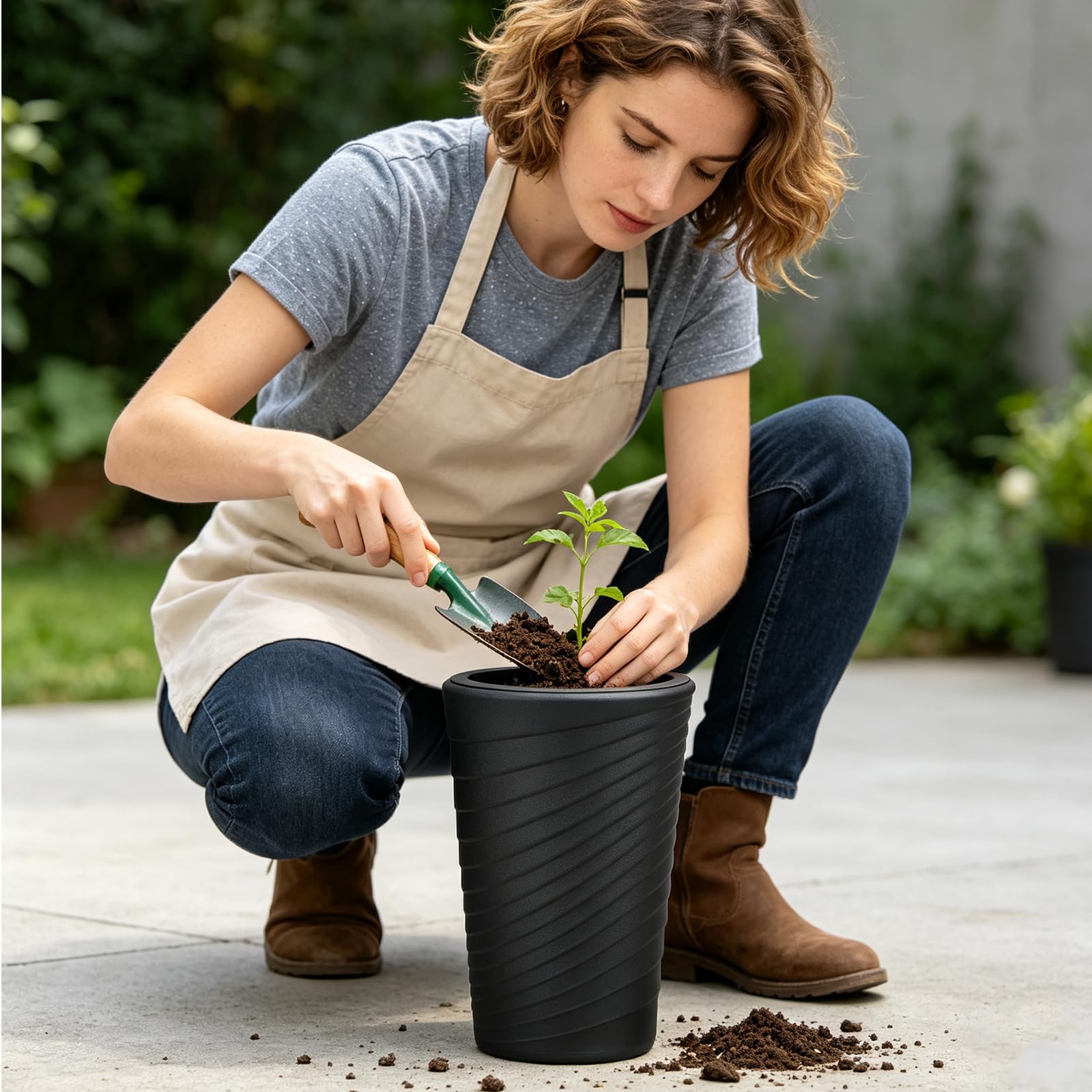 Set Of 2 16 Inch Tall Self Wat - đánh giá và giá Self-Watering Planter